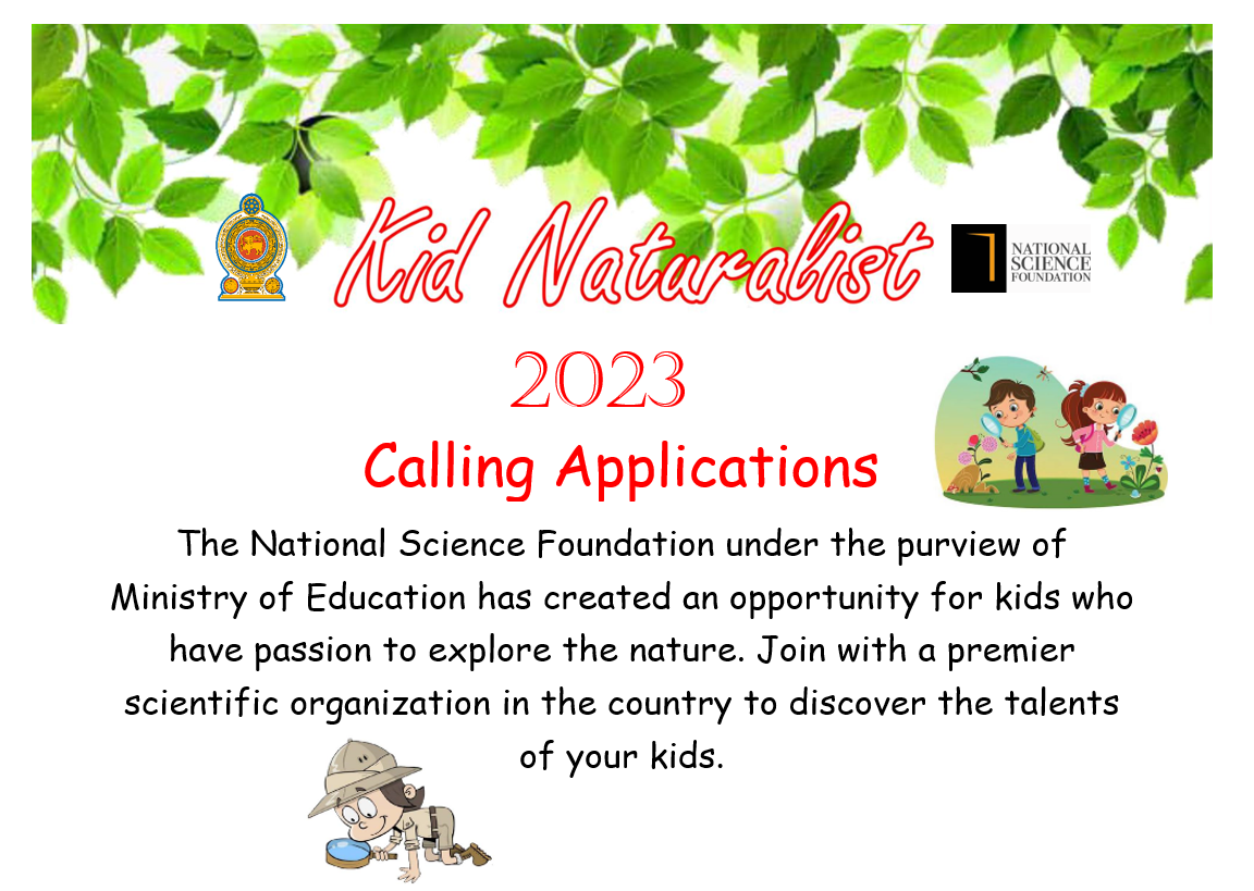 Calling Applications for Kid Naturalist Programme 2023 