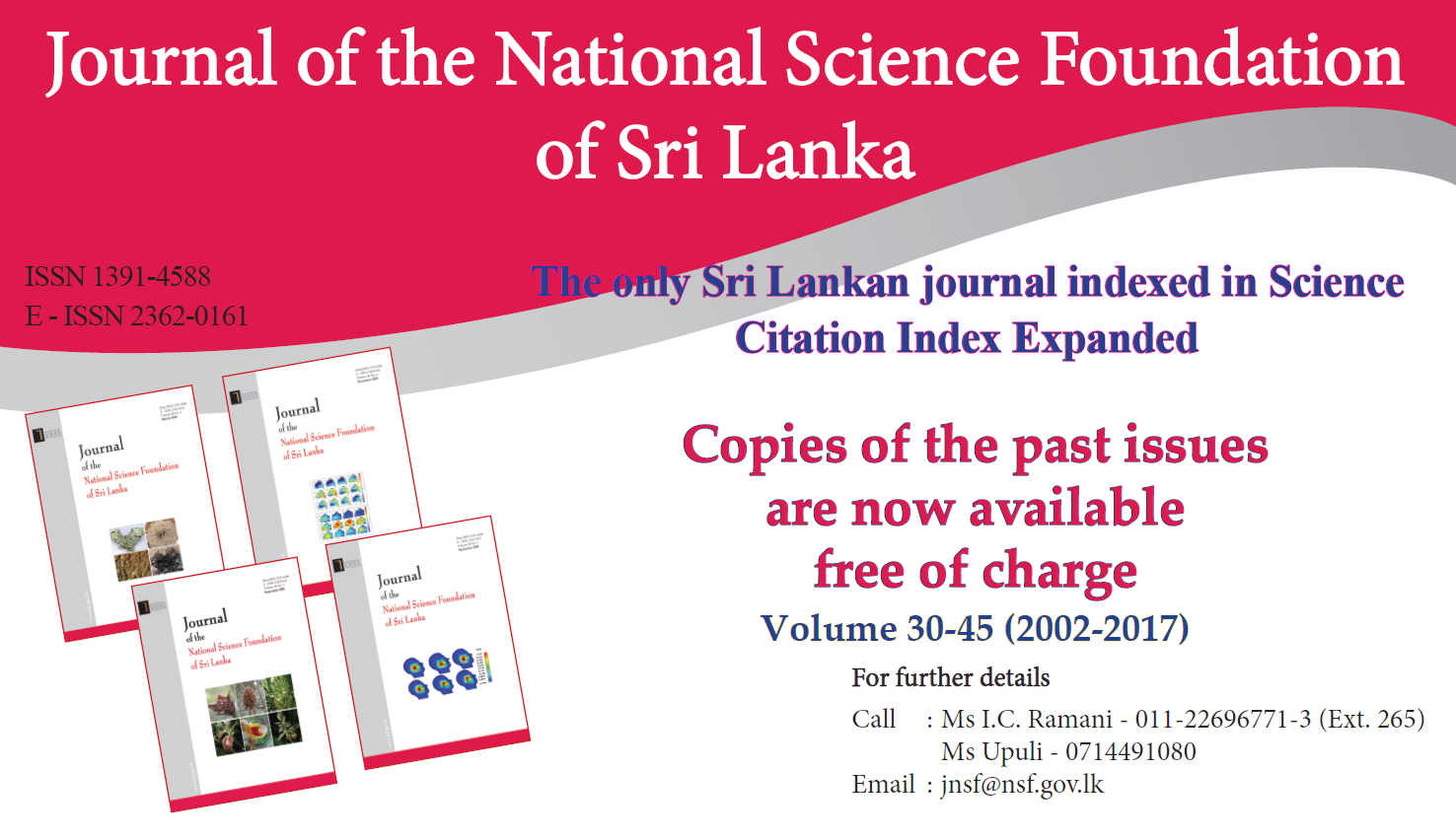 JNSF Past issues are now available free of charge