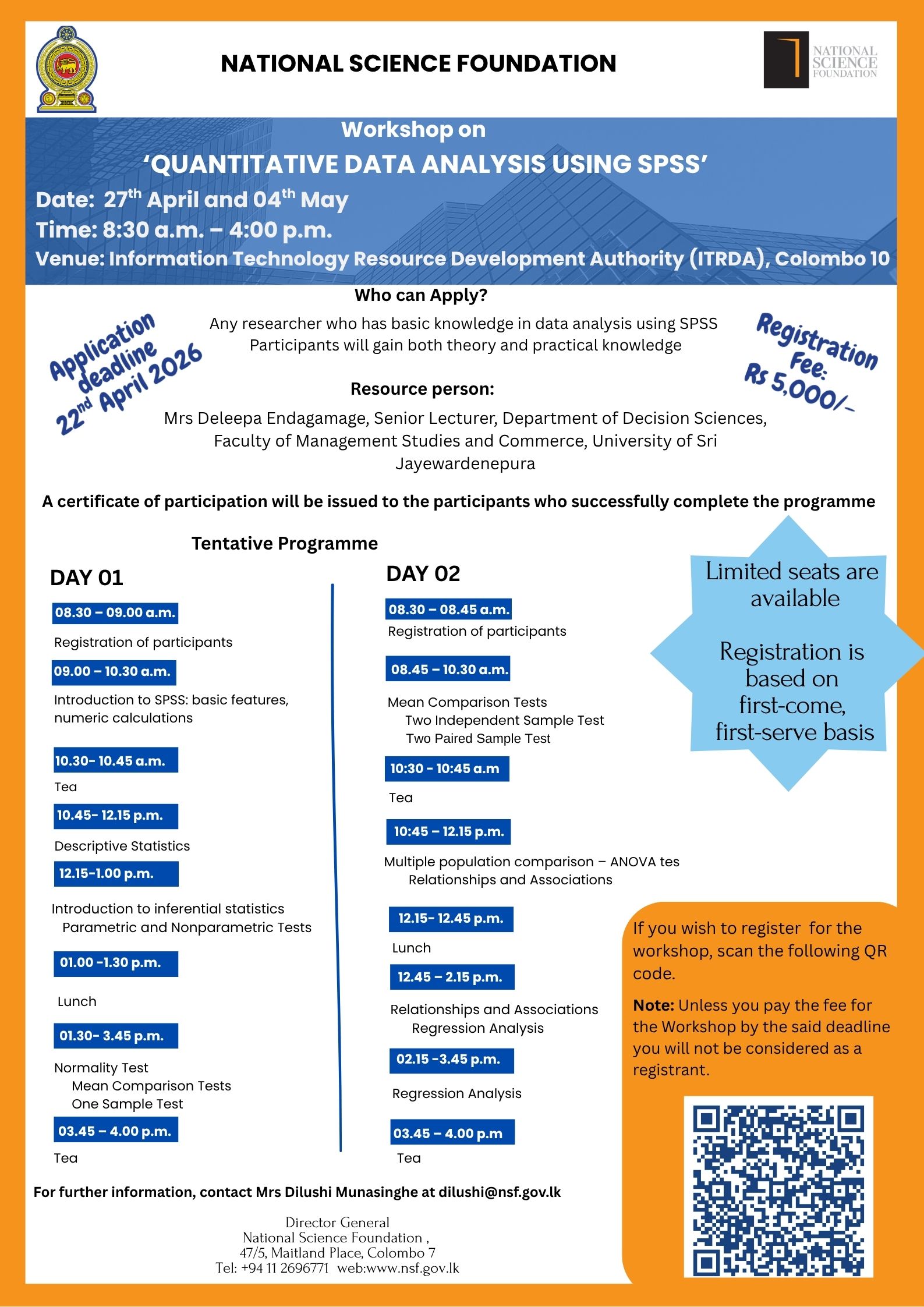 National Science Foundation Sri Lanka National Science Foundation Sri Lanka