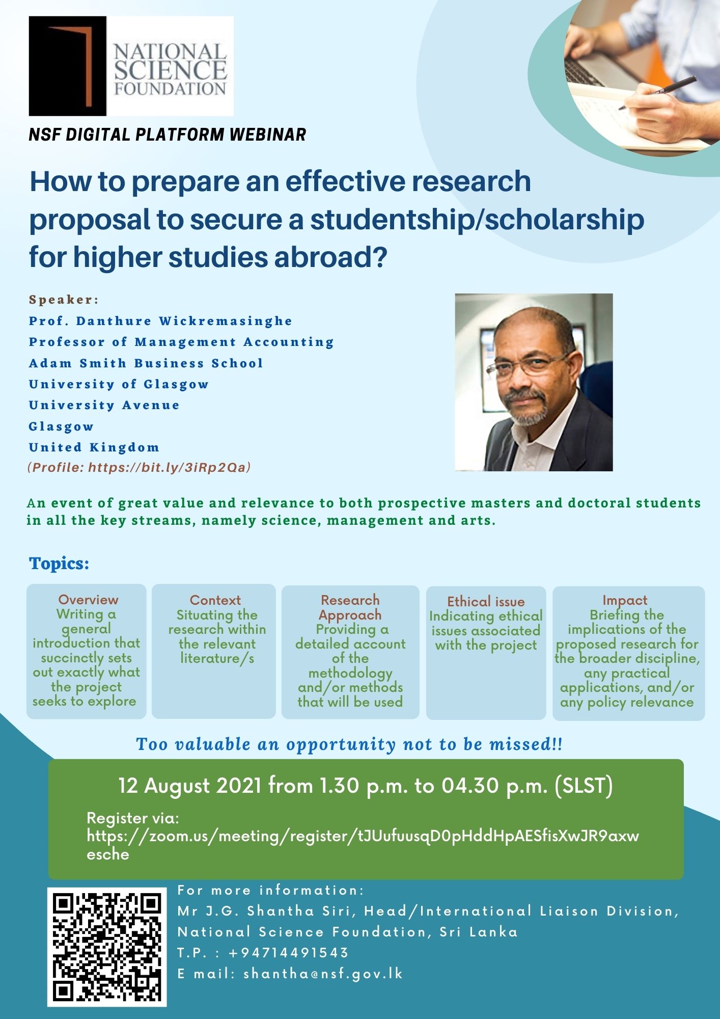 How to prepare an effective research proposal to secure a studentship/scholarship for higher studies abroad