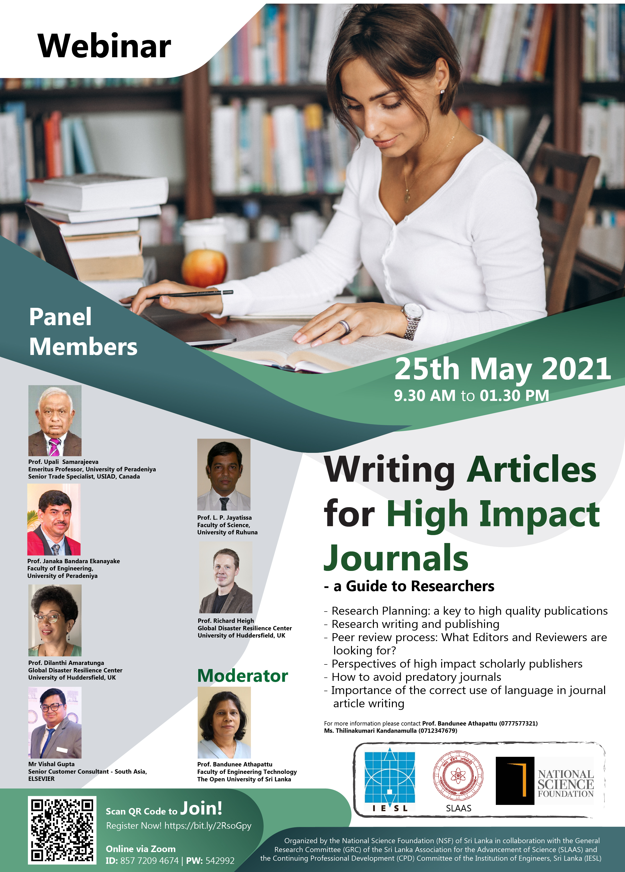 Webinar on writing articles to high impact journals